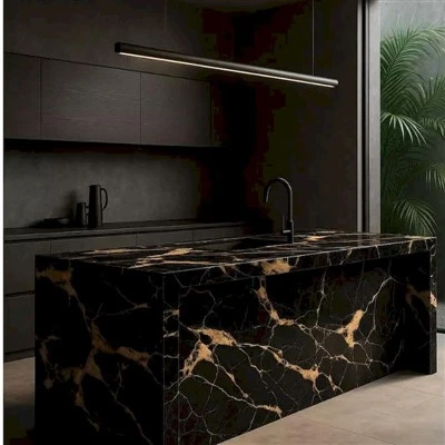 Portoro Black Marble Sintered Stone